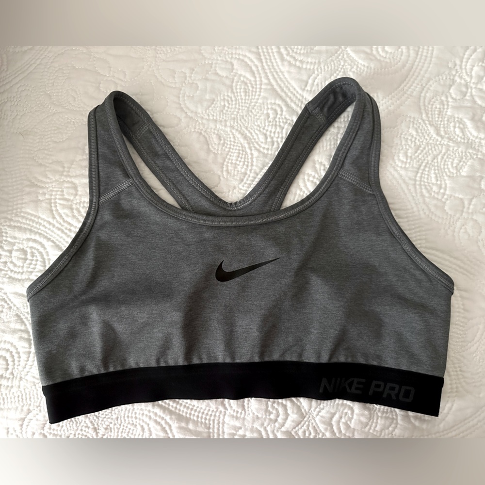 Nike Dri Fit gray and black racerback sports